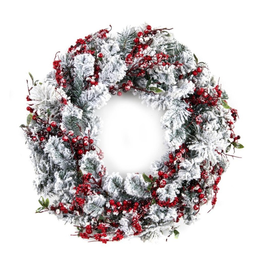 Home Decors Goodwill  | Snow Berry Pine Wreath A 56188