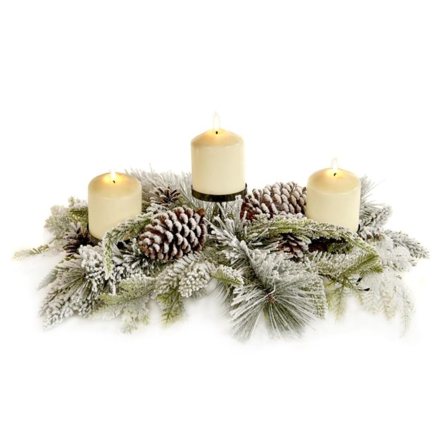 Home Decors Goodwill  | Snow Pine Pinecone Votive Holder A 56182